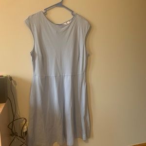 Never worn! Cornflower blue New York and company fit and flare dress size L